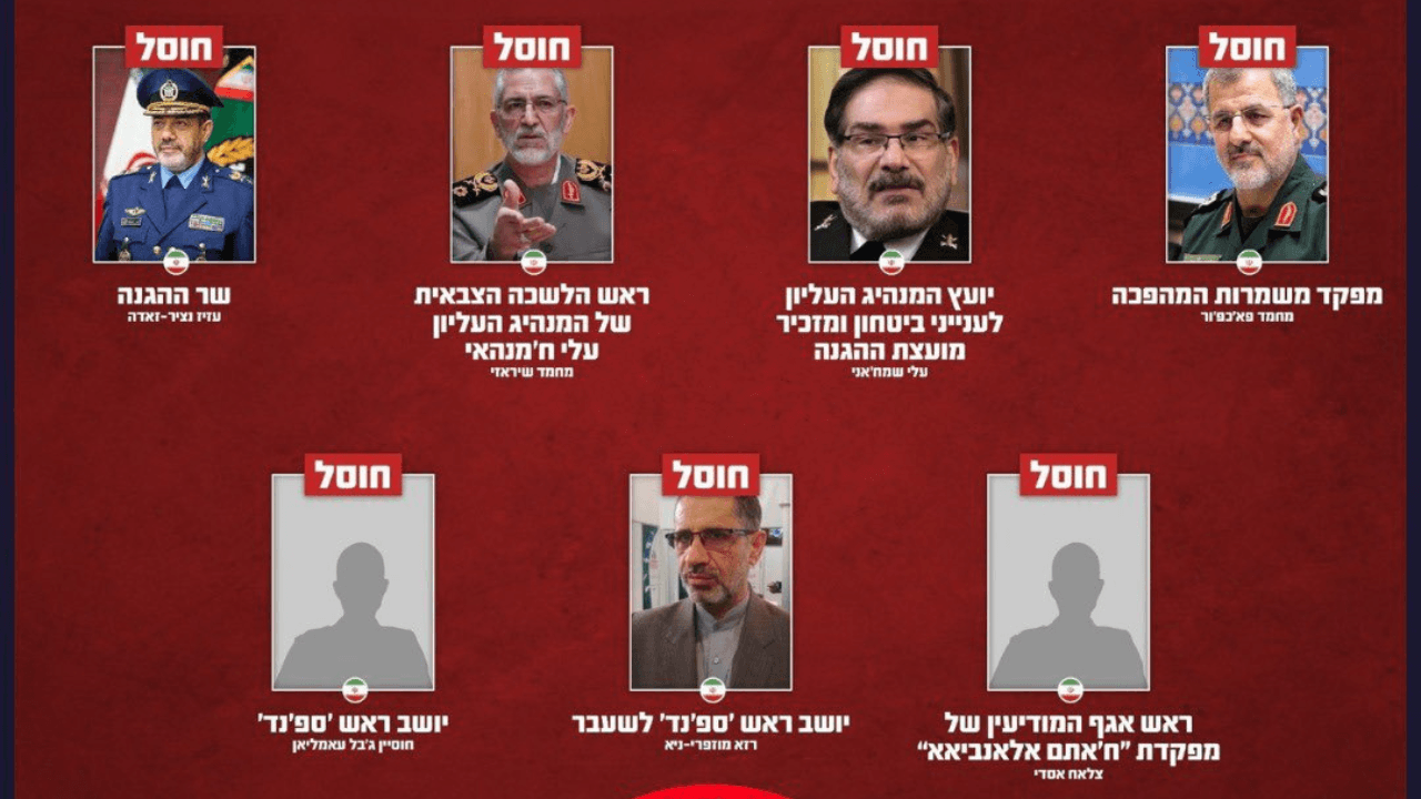 Top Khamenei adviser among seven Iranian security chiefs killed in Israeli strike