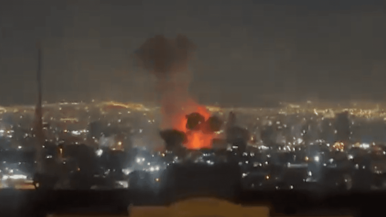 Watch: Fire erupts in Tehran after Israeli strike on Iran state broadcaster
