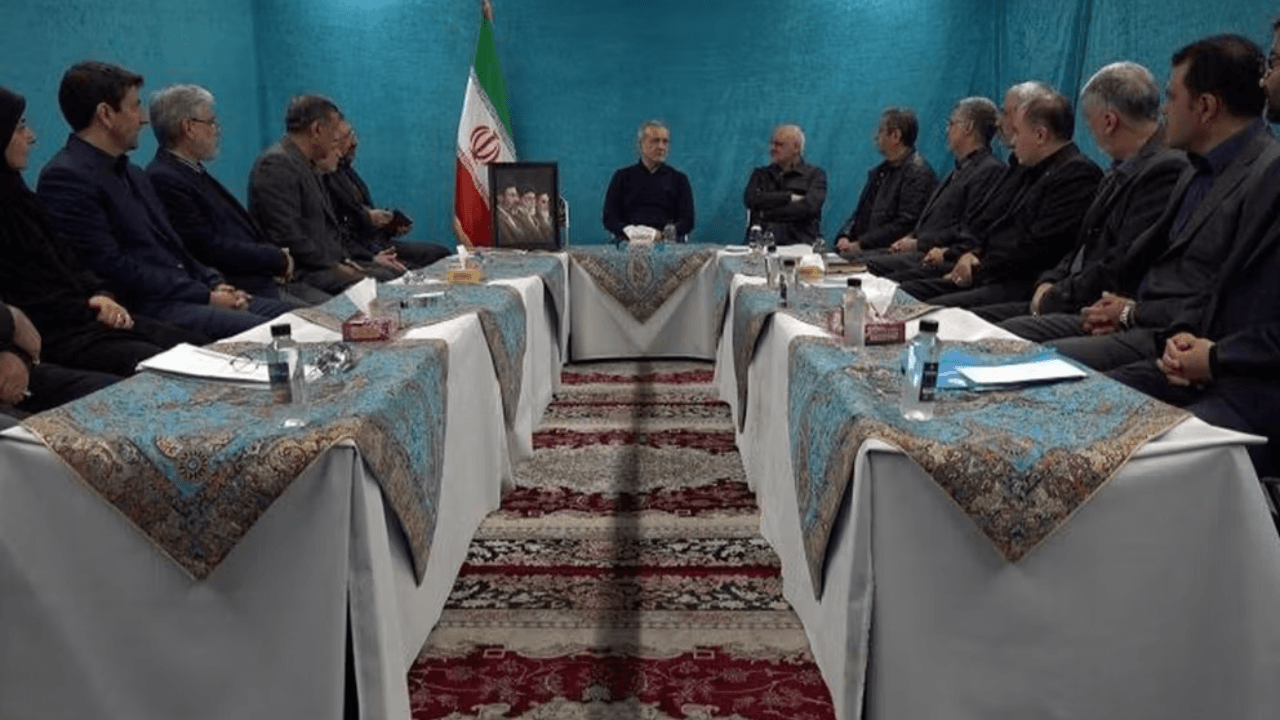 Iran holds cabinet meet in bunker-style setting, shares pic