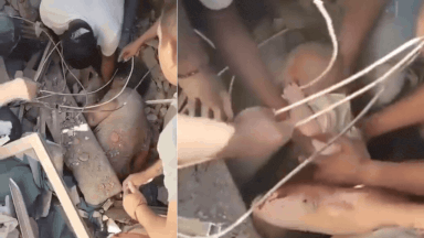 'Heard a whisper': Baby rescued from rubble 48 hrs after Colombia quake - video