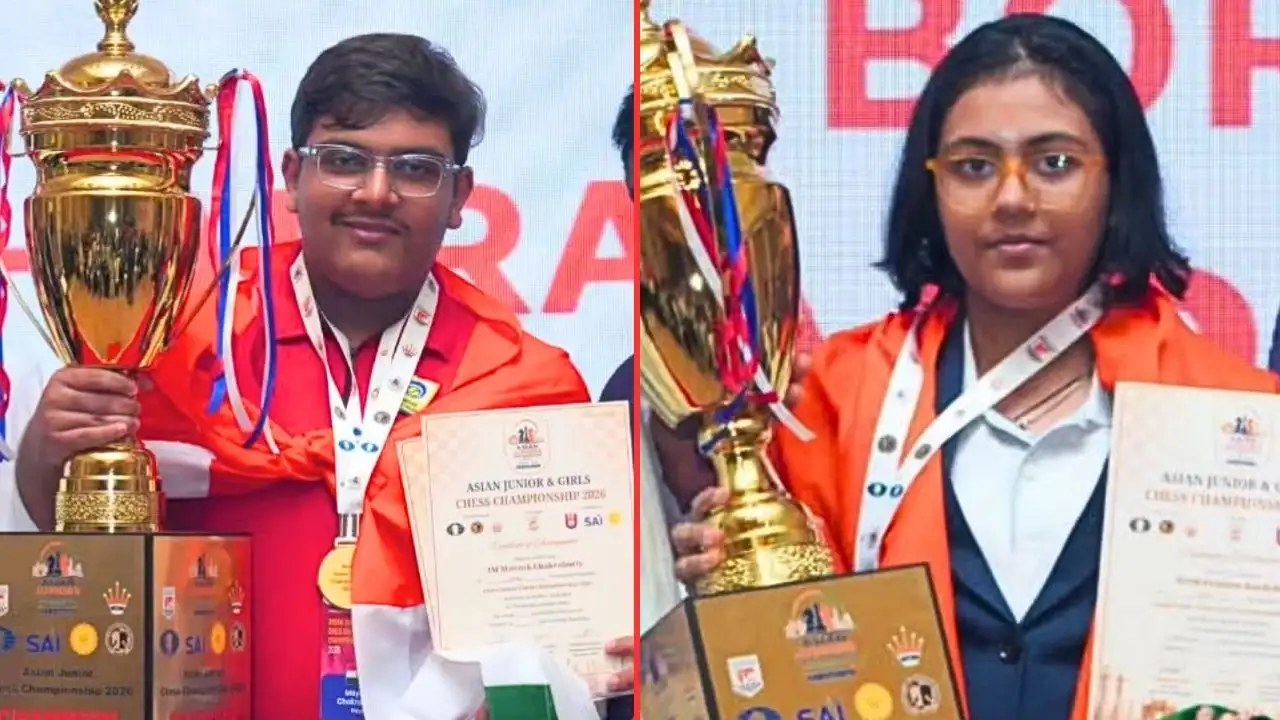 Northeast's first GM, 17-yo Mayank and pupil Pratitee become Asia's chess champions