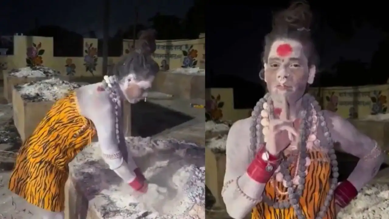 Video of self-styled 'Aghori' eating flesh from burning pyre goes viral, held