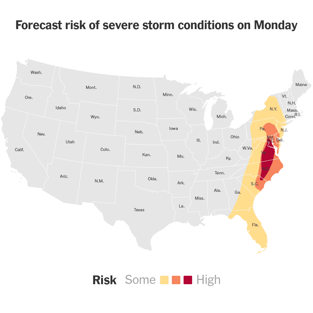 Severe Storms Push Tornado Threat to the East on Monday