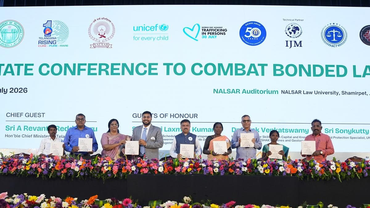 Conference on bonded labour unites officials, survivors, and experts to combat trafficking and enhance awareness across Telangana