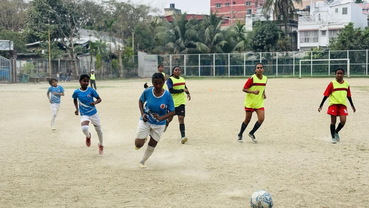 Girls’ football match in Kolkata becomes reminder of struggles for women claiming space in sports