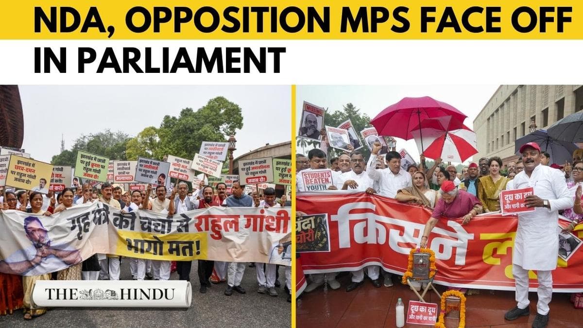 Watch: NDA, Opposition MPs clash over student protests and Ram Temple donation