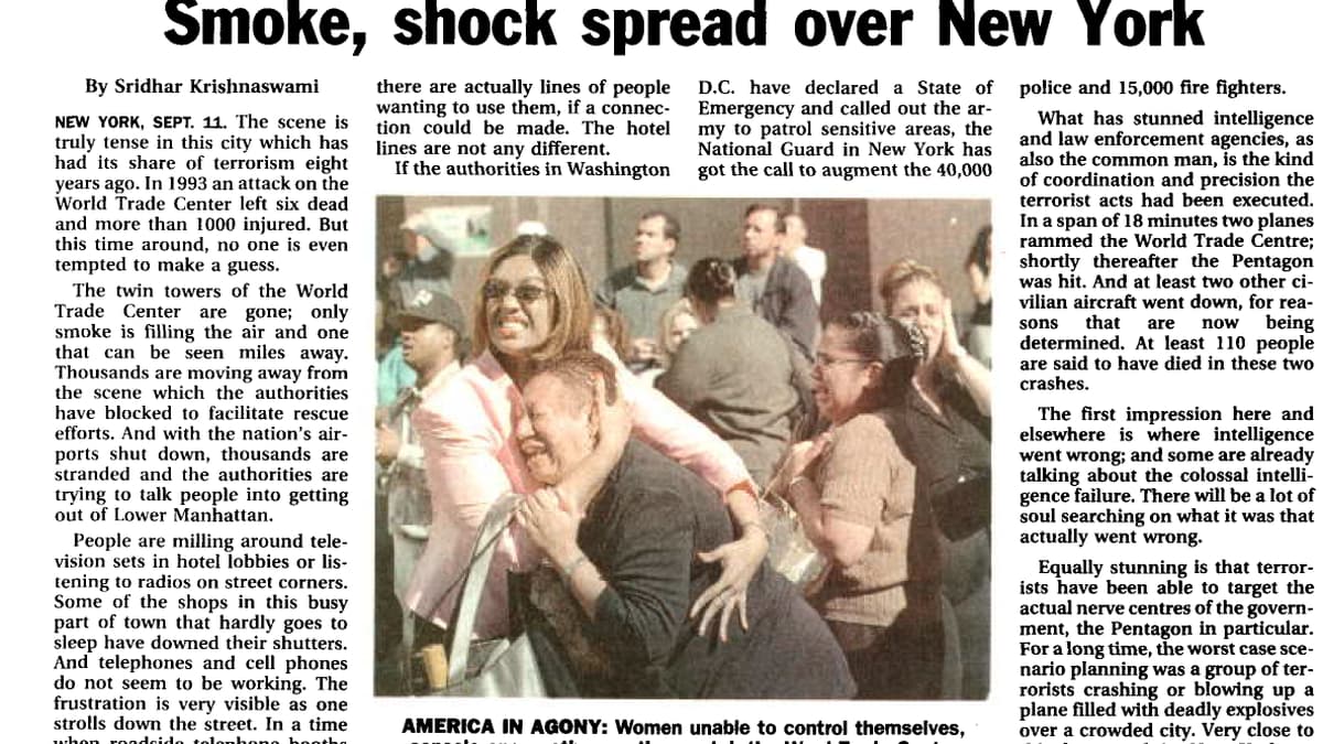 9/11 report from the ground: Smoke, shock spread over New York