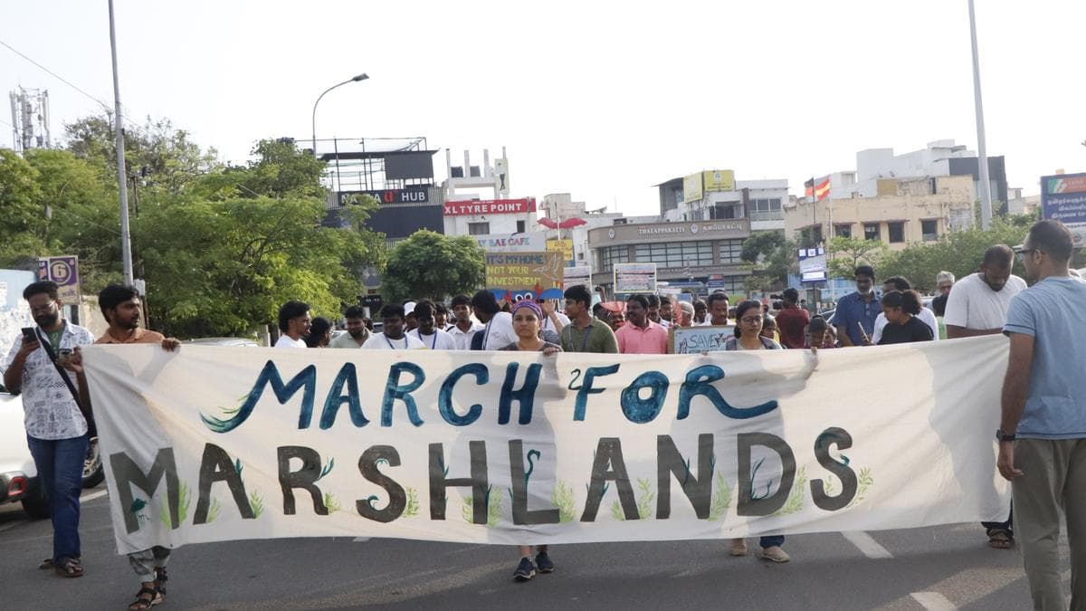 City youth march to save marshlands