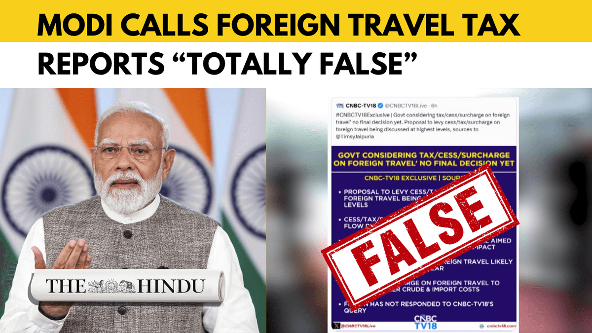 ‘Totally false’: PM Modi on reports of govt planning to levy tax on foreign travel