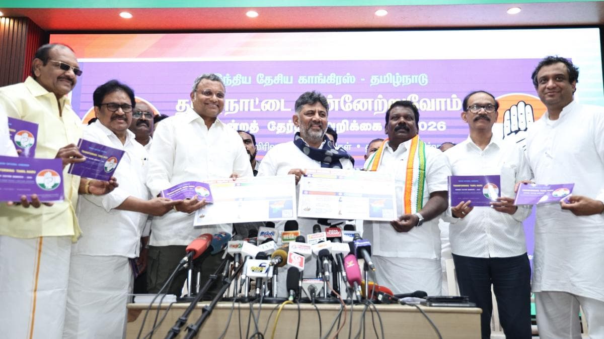 Karnataka Deputy Chief Minister D.K. Shivakumar hits out at Vijay’s remarks, releases Congress manifesto