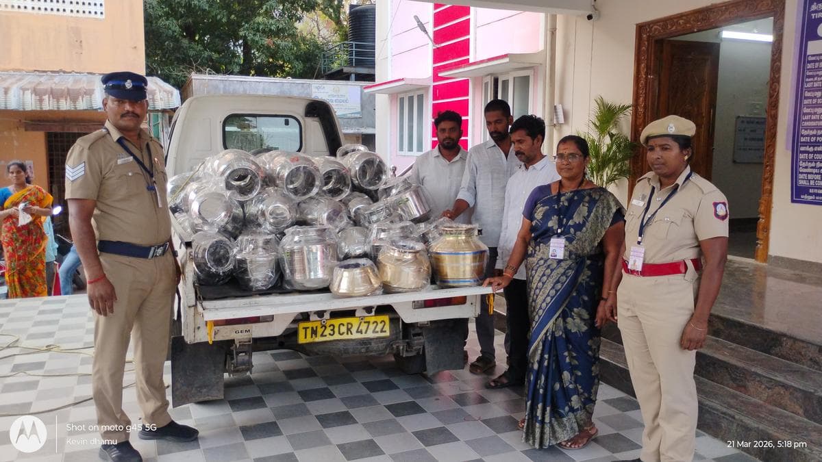 Election officials seize stainless steel utensils, saris, unaccounted cash in Vellore, nearby districts